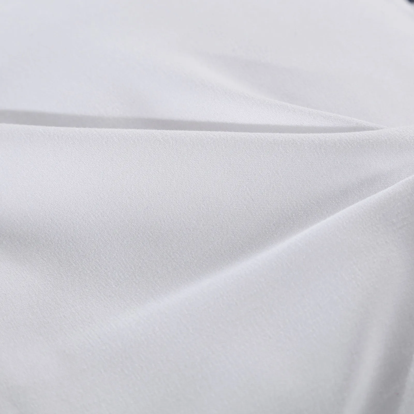 1000GSM Luxury Bamboo Fabric Gusset Mattress Pad Topper Cover | Queen | White