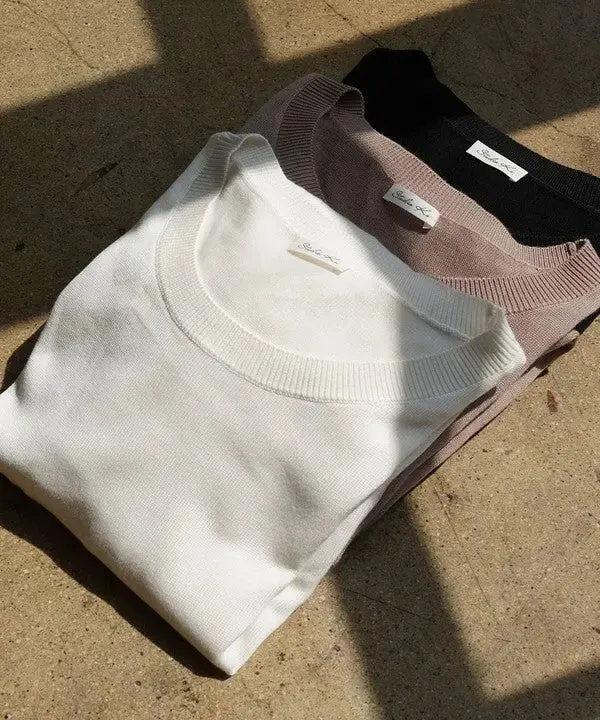 Bamboo Sweater Crew Neck Top