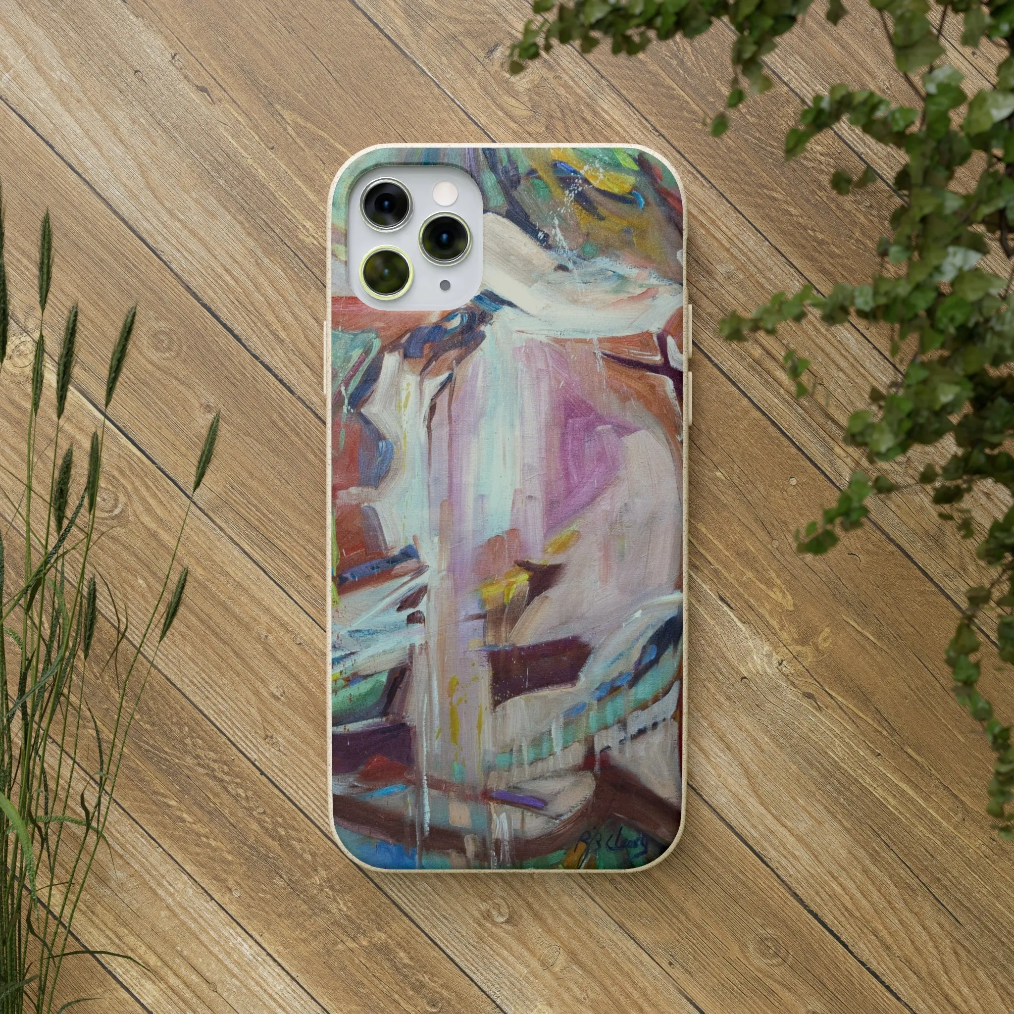 Biodegradable Phone Case with 'All Seasons' Abstract Original Artwork by Barbara Cleary