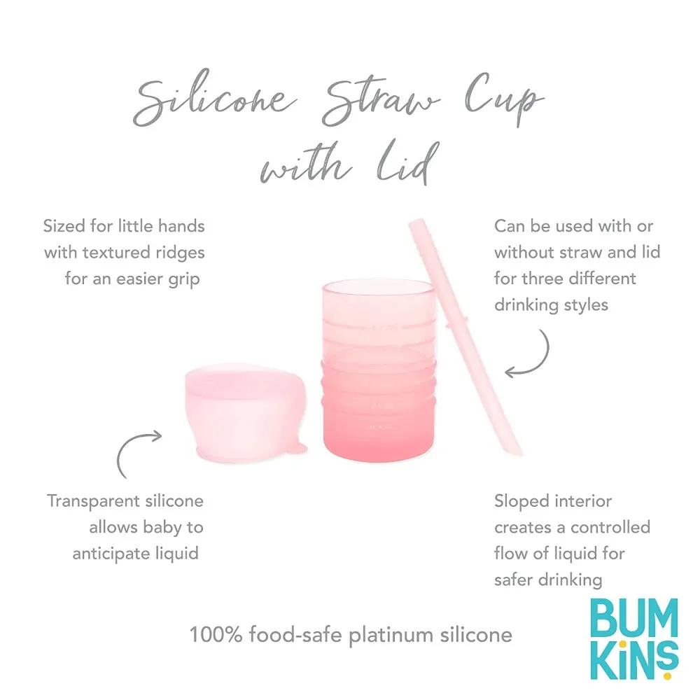 Bumkins Silicone Straw Cup with Lid