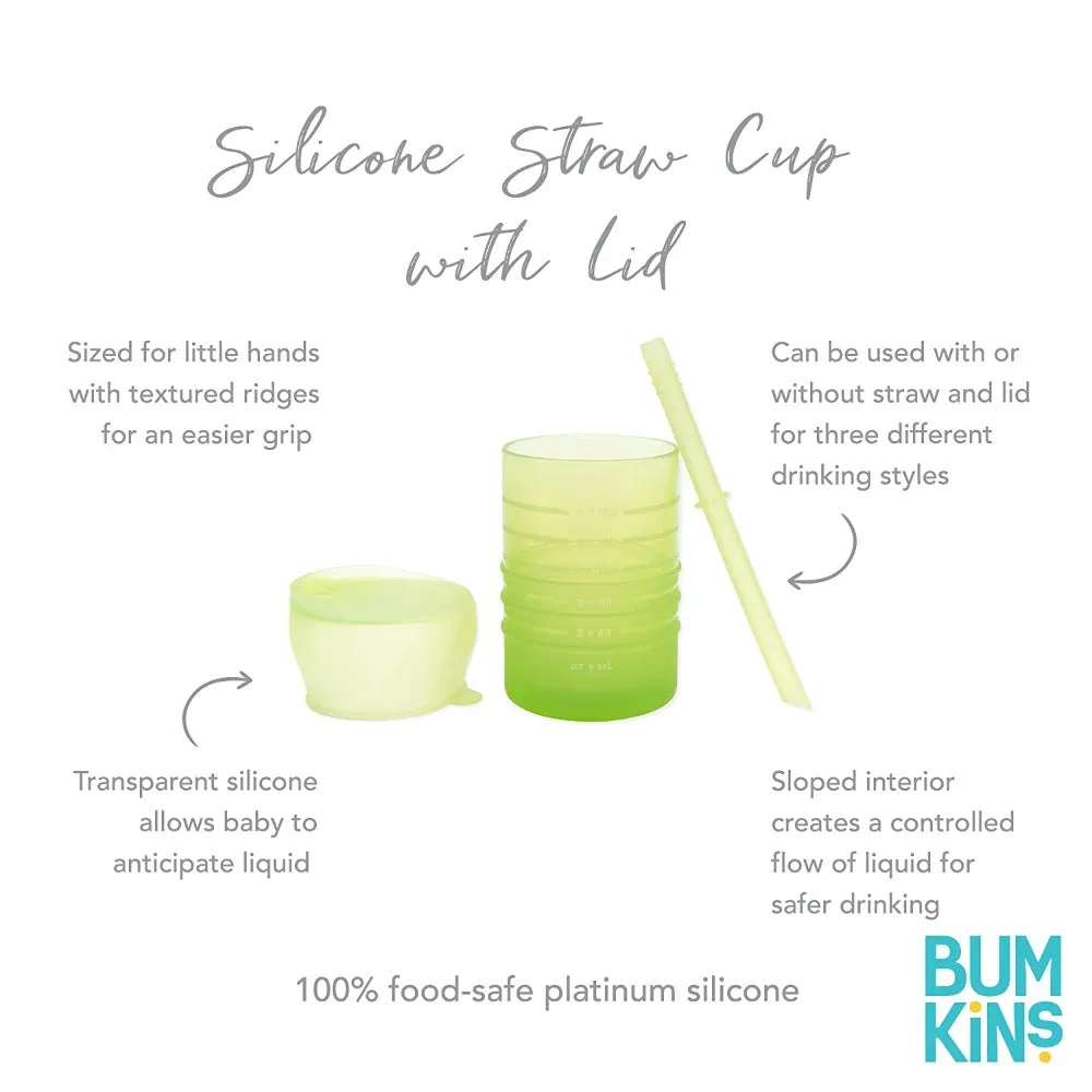 Bumkins Silicone Straw Cup with Lid