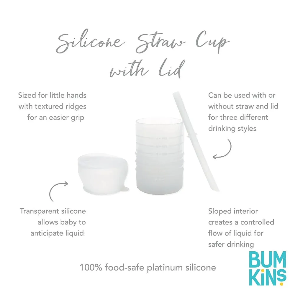Bumkins Silicone Straw Cup with Lid
