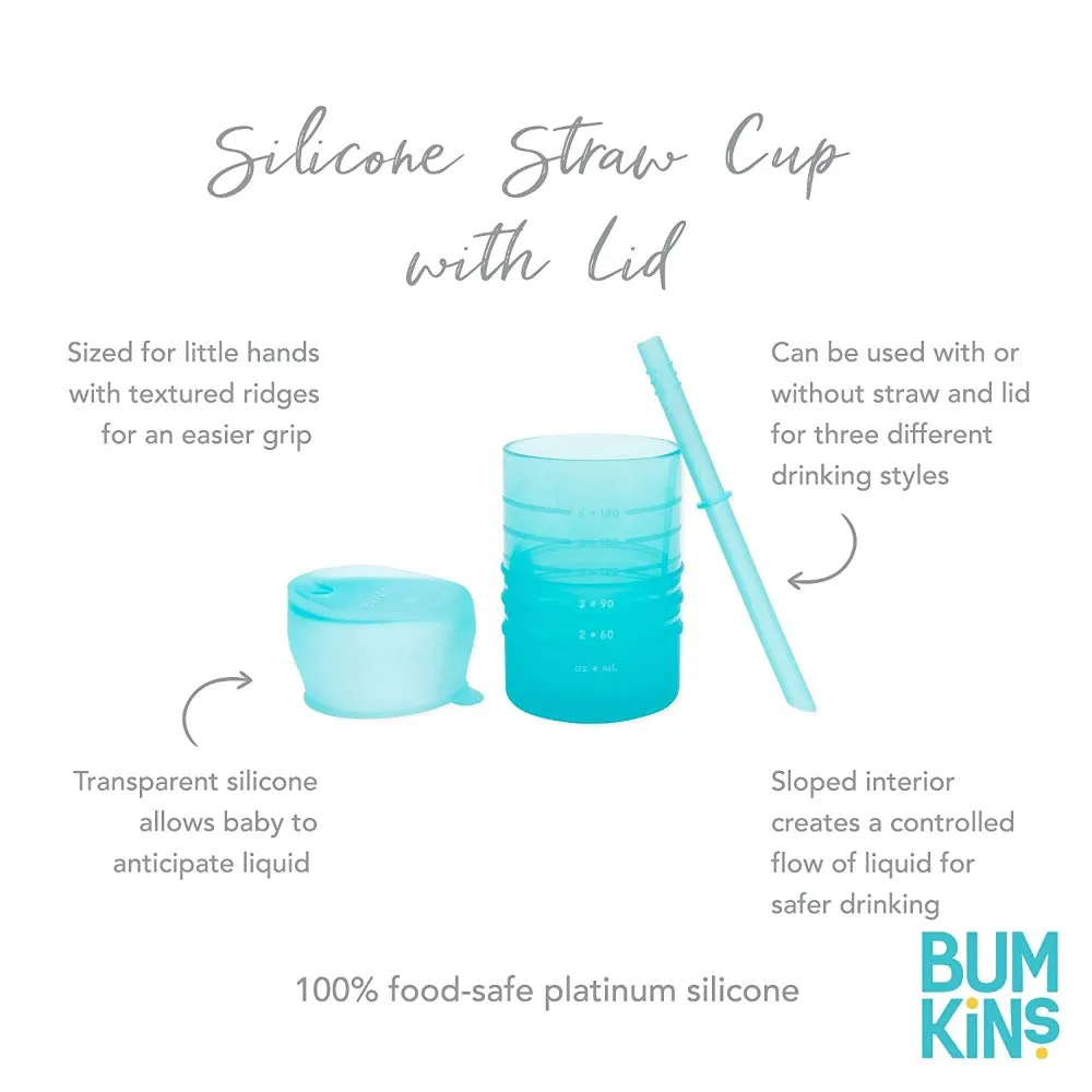 Bumkins Silicone Straw Cup with Lid