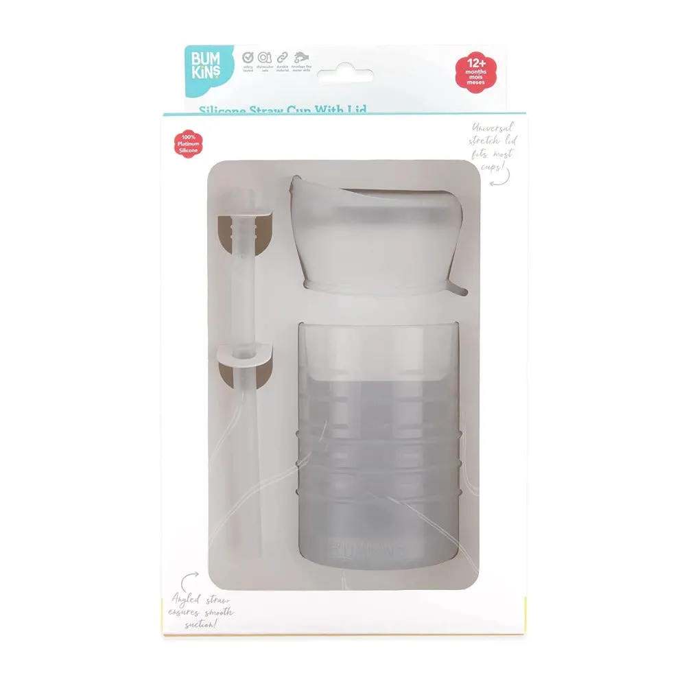Bumkins Silicone Straw Cup with Lid