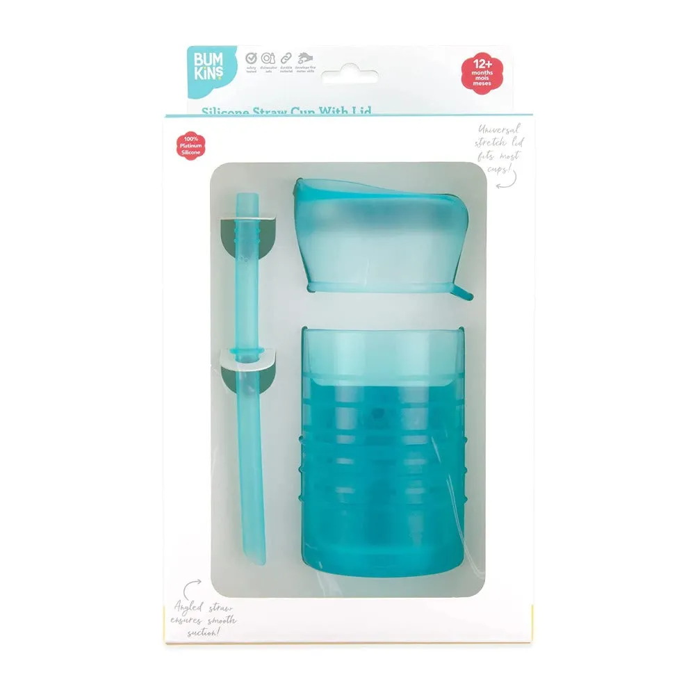 Bumkins Silicone Straw Cup with Lid
