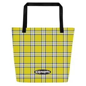 Clueless Yellow Plaid Premium Tote Bag