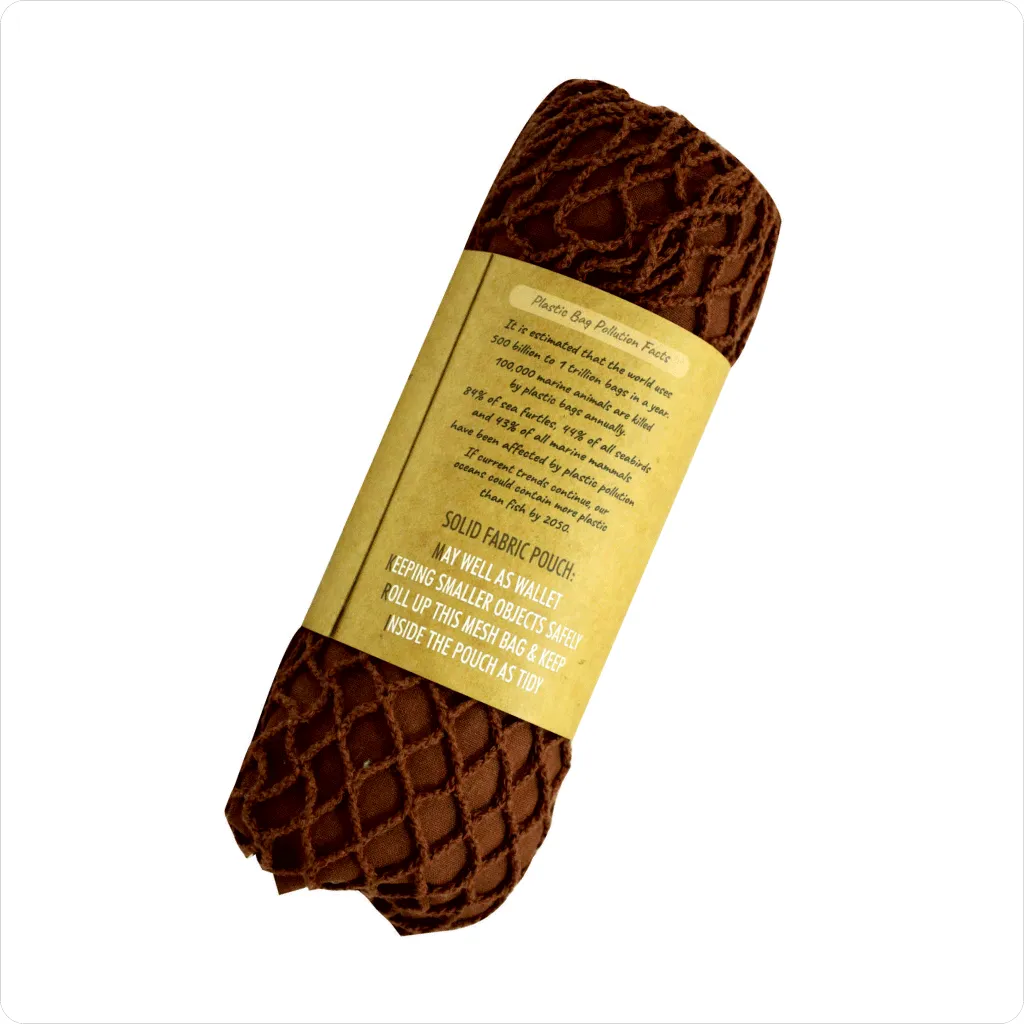 Cotton Mesh Carry Bag - Long Handle & Pouch