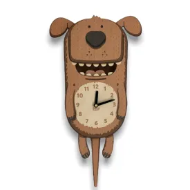 Pee Wee the Dog Double Pendulum Clock by Birch Robot