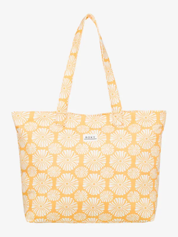 Roxy Women's Sweeter Than Honey Large Tote Banana Cream Tropical Tile ERJBT03407_YFL5