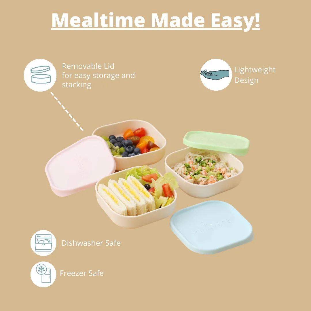 Sip & Snack- Suction Bowl with Sippy Cup Feeding Set Vanilla/Aqua